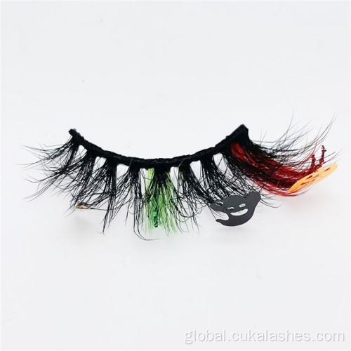 Halloween Fake Eyelashes colorful costume false eyelashes 3d halloween fake eyelashes Manufactory